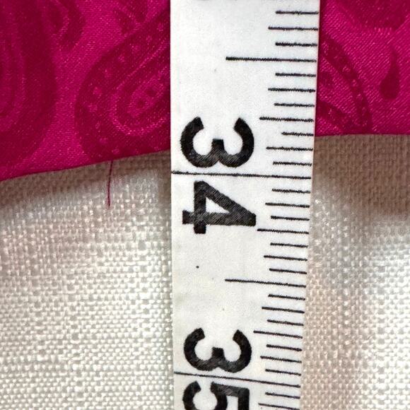 Vtg Silk ADRIANNA PAPEL Dress Plus 16 80s Glam Paisley Rhinestone Puff‎ Sleeve - Picture 11 of 13